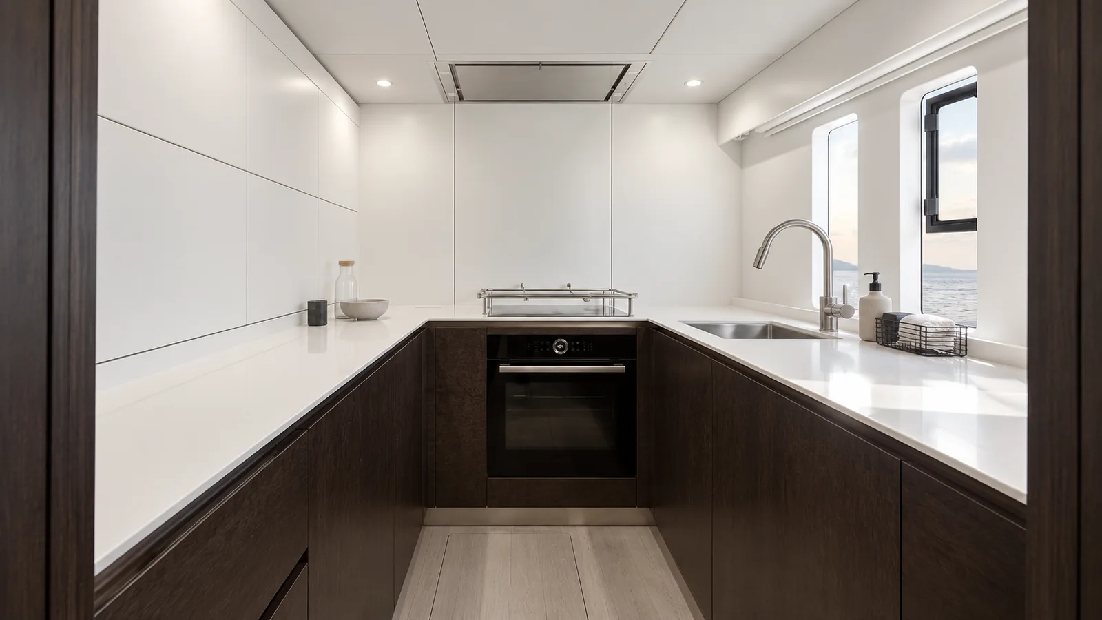 60 Sunreef Power — Lower galley, Douro Marina