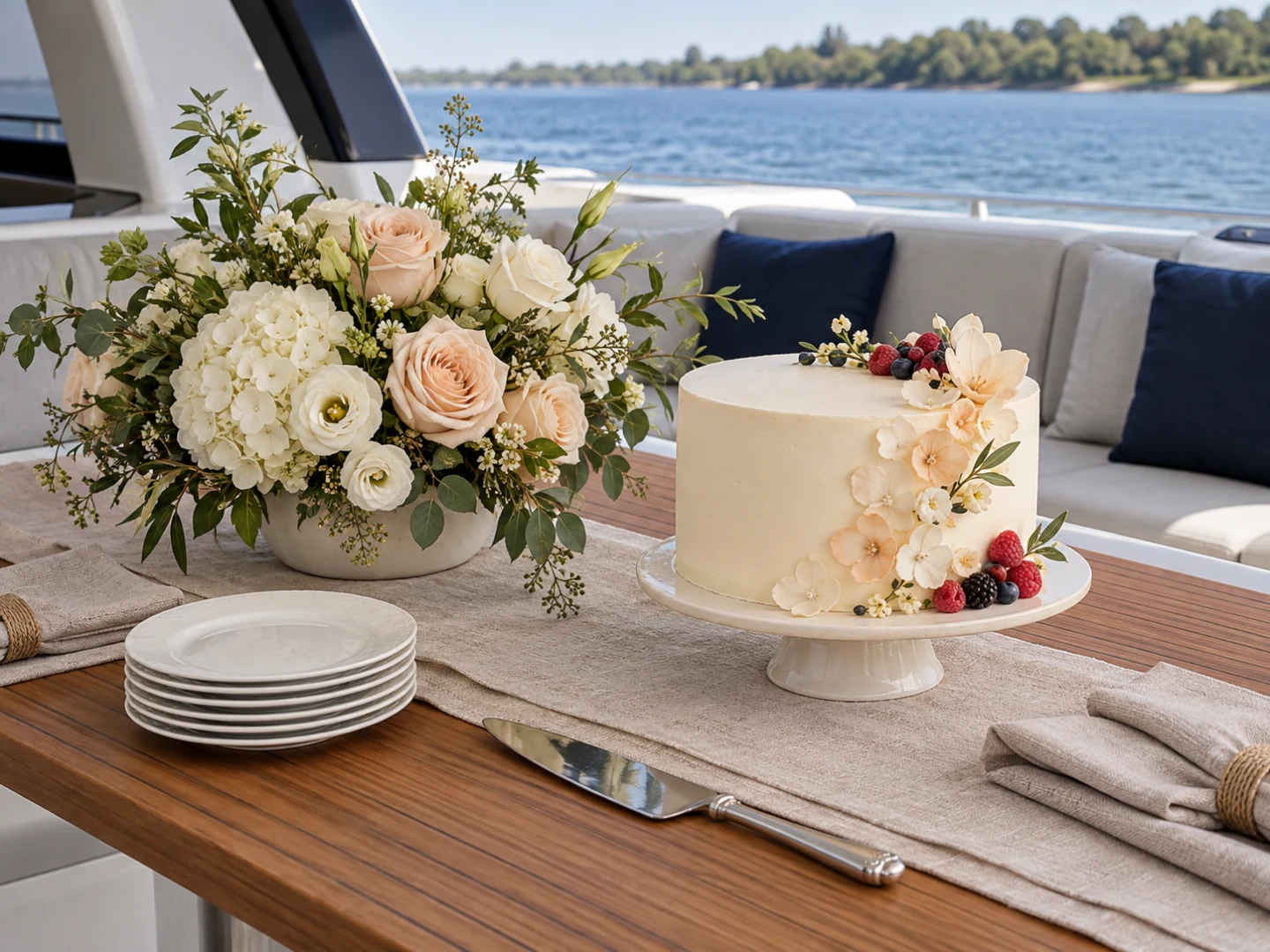Celebration Cake & Flowers